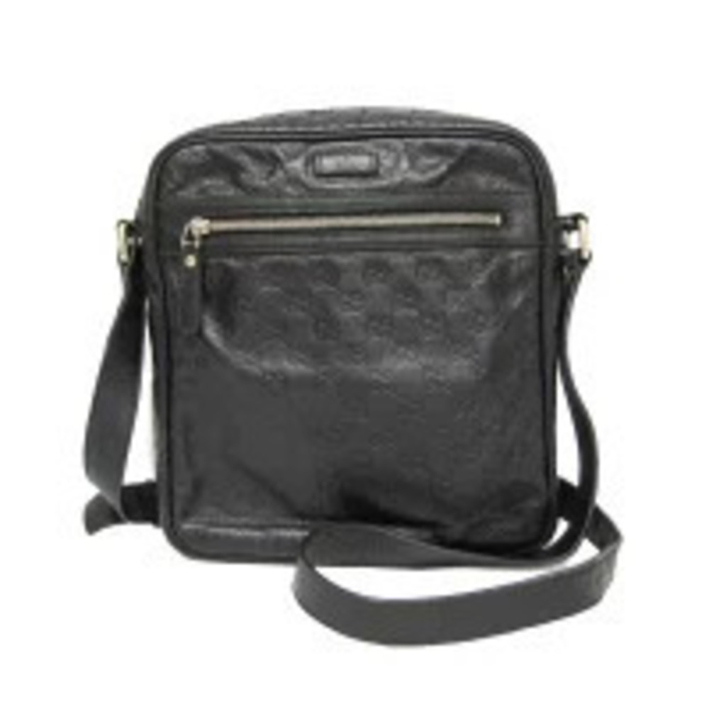 Gucci Guccissima Leather Shoulder Bag Black